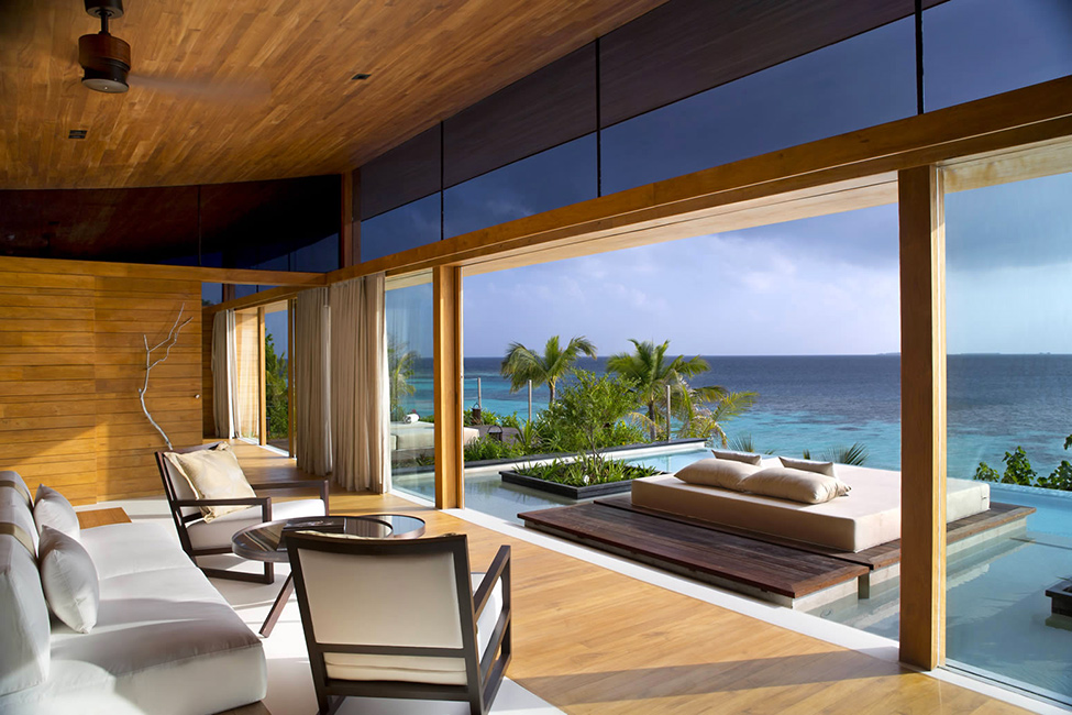 private island living spaces