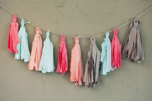 Fabric tassel garland