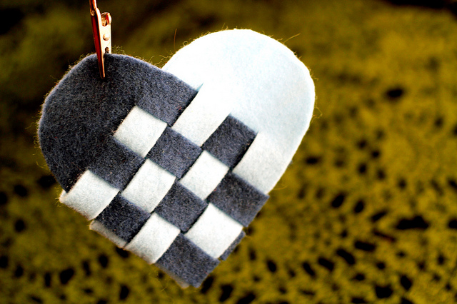 woven heart garland