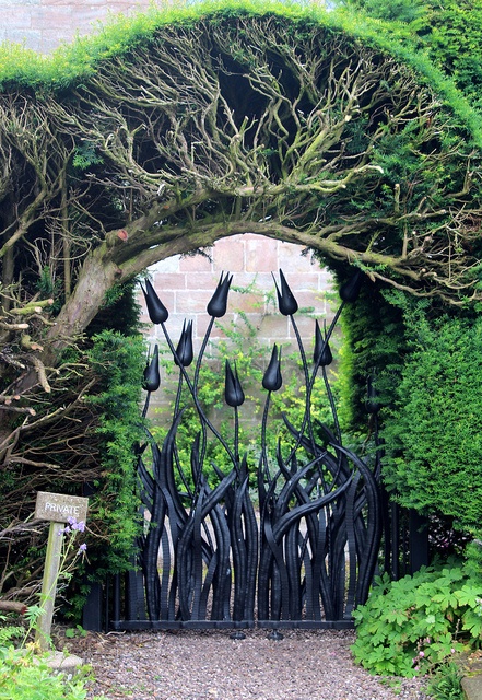 Simple boarded garden gate