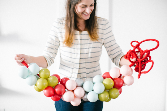 colour block ornament garland