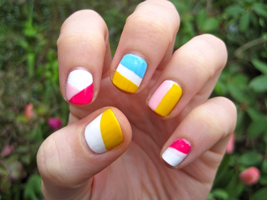 Easter nail art detail close-up