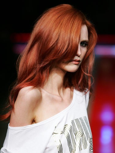 Fashion-forward red hair cut