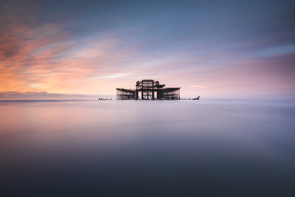 Atmospheric sea and pier frame from Finn Hopson