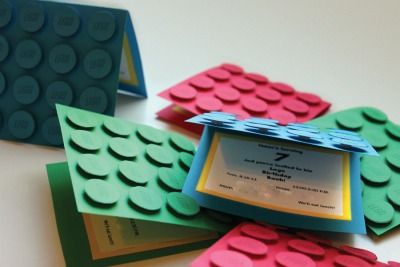 Colorful LEGO birthday table detail