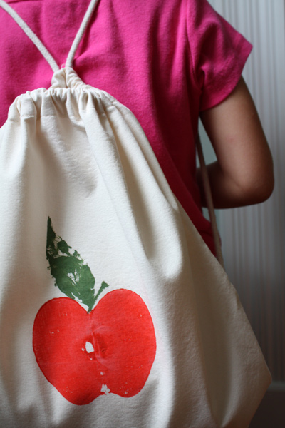 Painted or printed DIY backpack