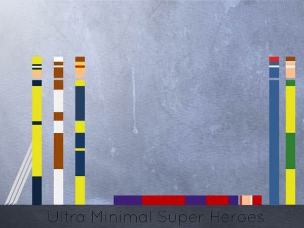 Ultra minimal superheroes series panel by Eyal Rosenthal