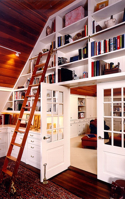 Attic office design idea