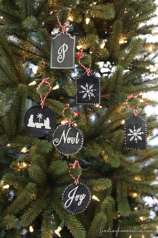 Chalkboard ornament without painting