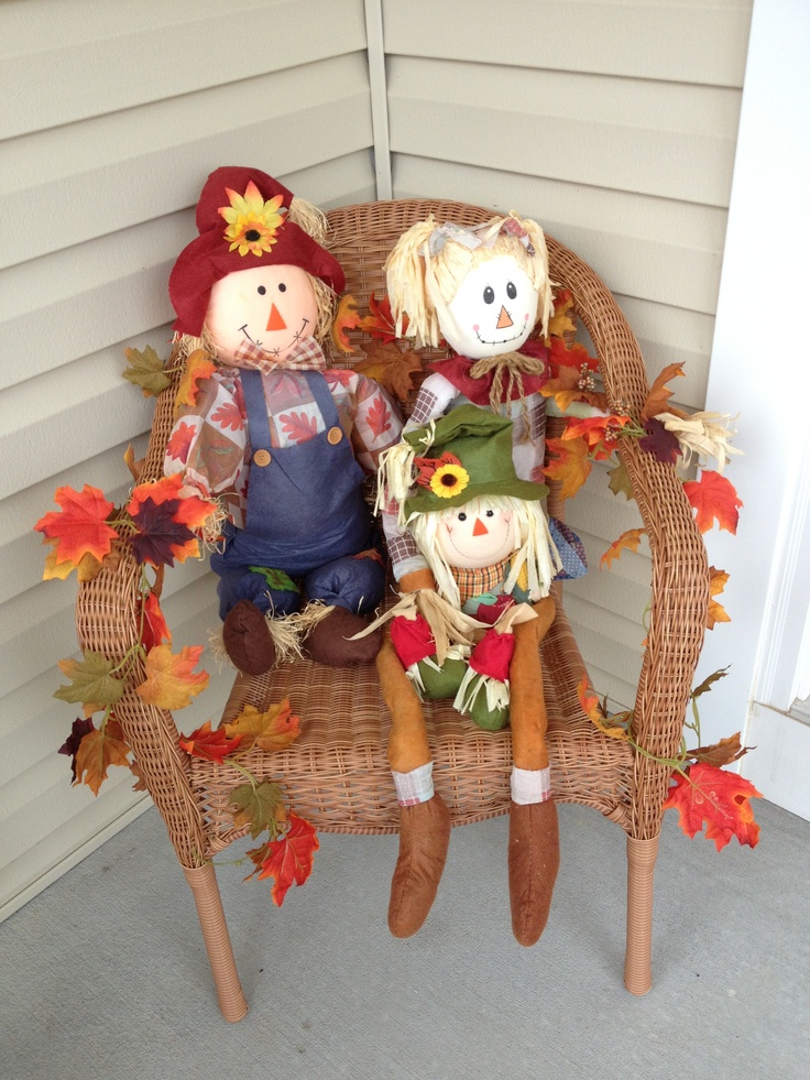 Autumn entryway porch decor