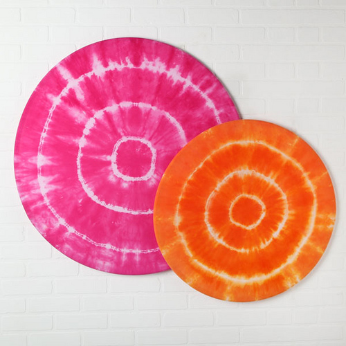 Tie-dye hula hoop wall art