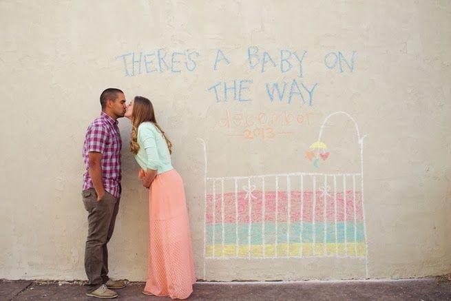 Baby news announcement photo