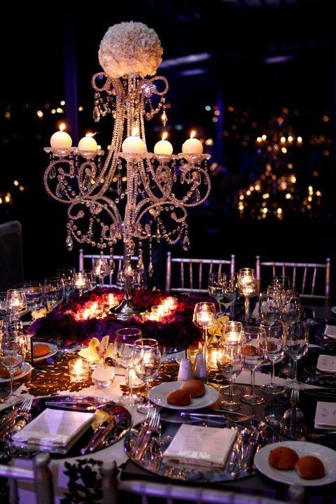 Styled wedding reception table