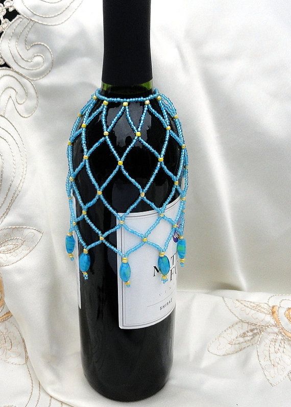 Washi tape wine bottle