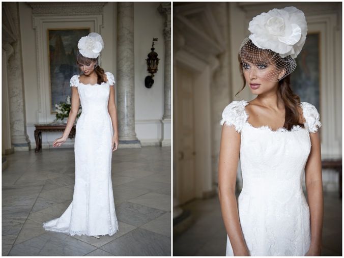 Vintage wedding dress detail