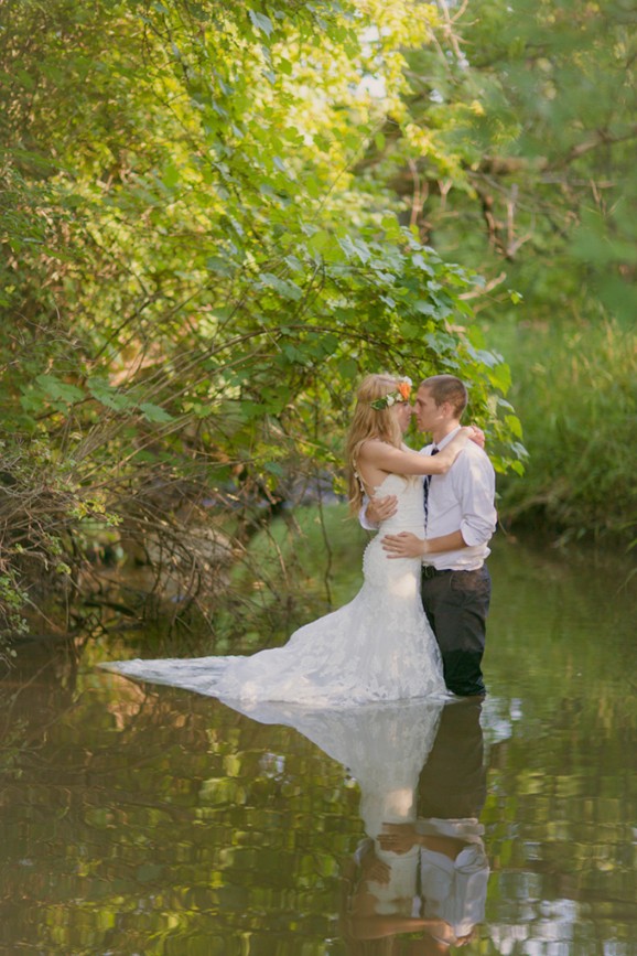 Soft romantic kiss photo