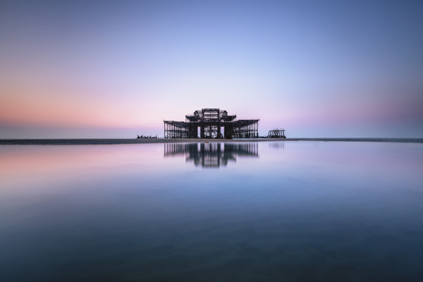 Pier remnants and open water in Hopson’s End of the Pier