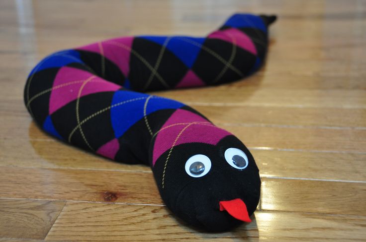 Handmade sock puppet details