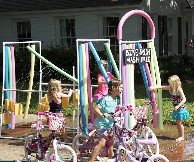 Pool noodle abacus counting toy