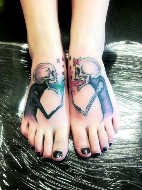 Mandala foot tattoo idea
