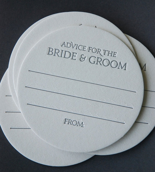 Decorative handmade coaster upright view