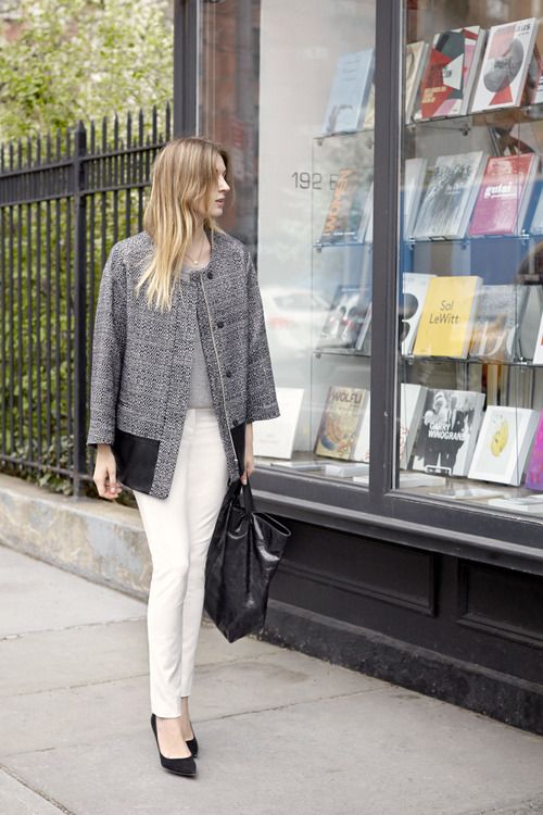 Stylish cold-weather office look