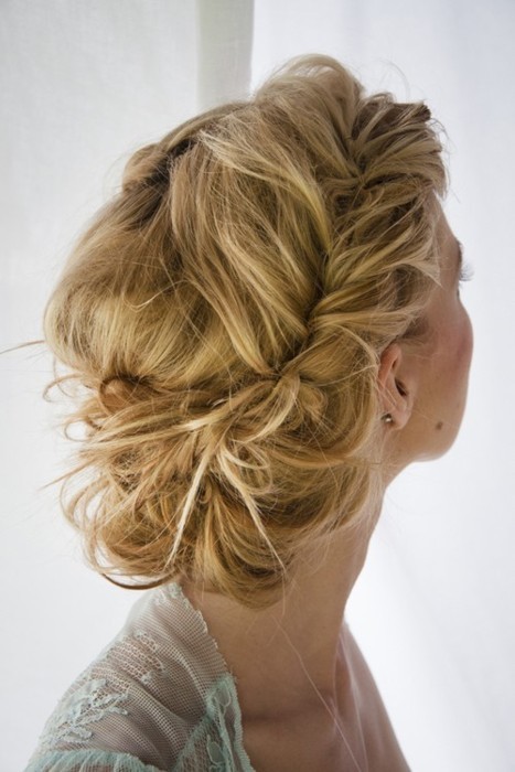 Romantic soft updo hairstyle
