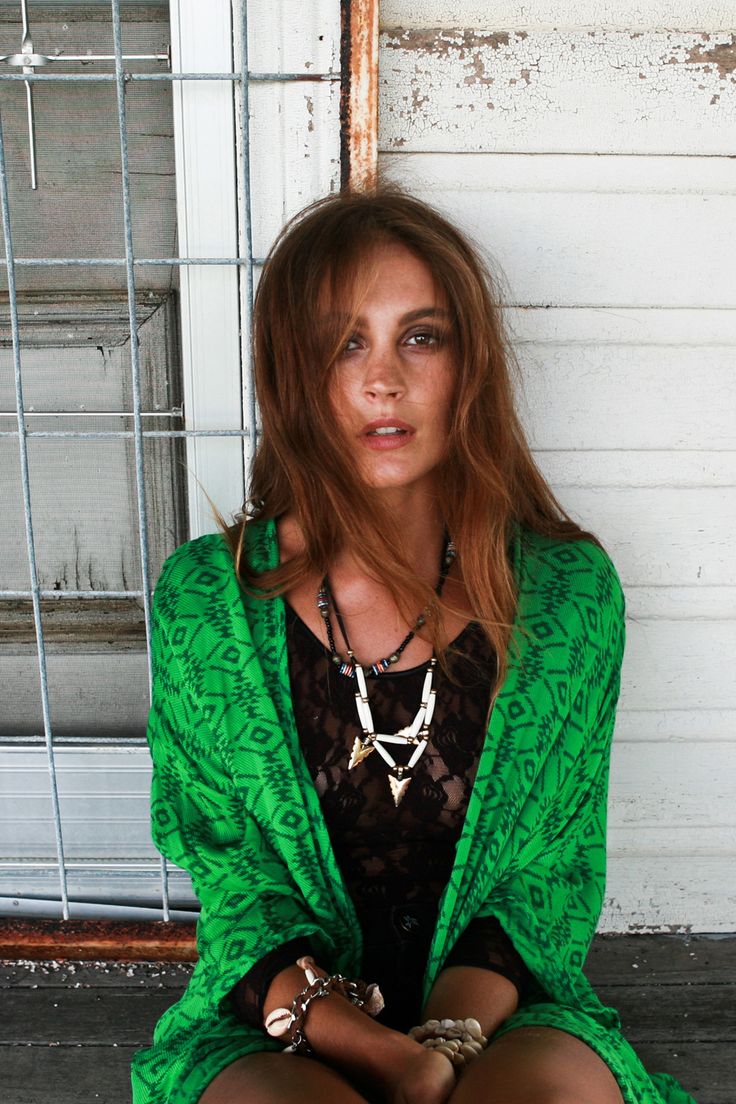 Emerald green winter outfit