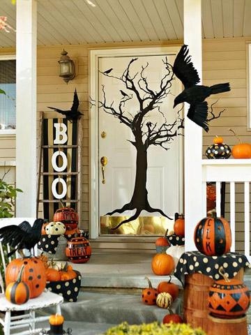 Halloween living room decor