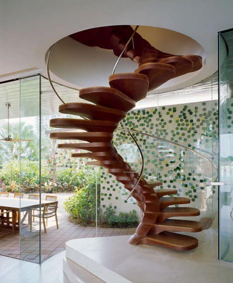 Interior stairs with landing