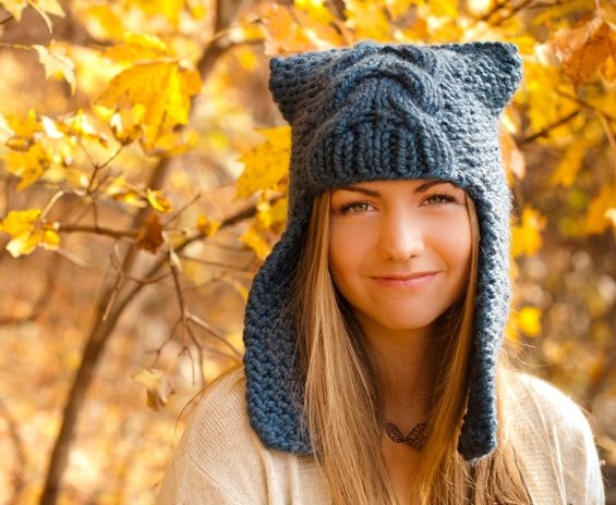 Handmade knit hat example 4