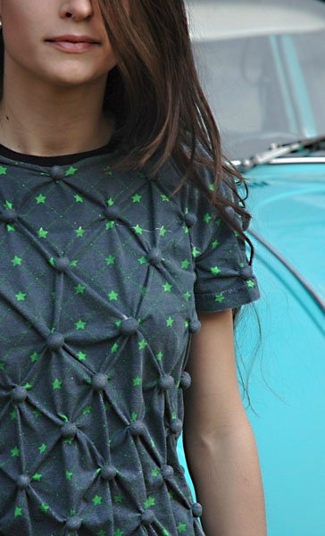 Finished DIY T-shirt restyle example
