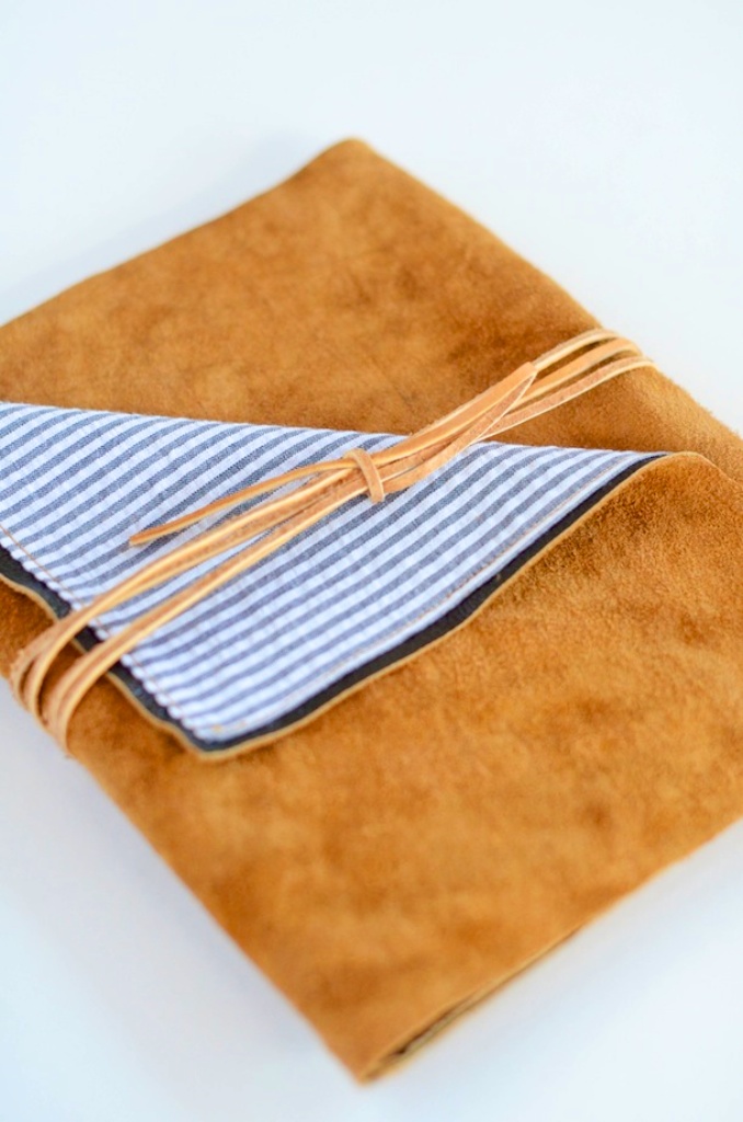 Leather wrap-style tablet cover