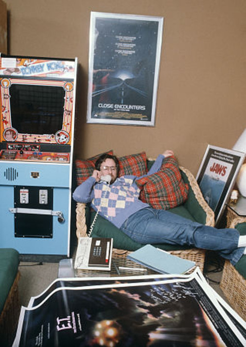 Steven Spielberg in a rare portrait