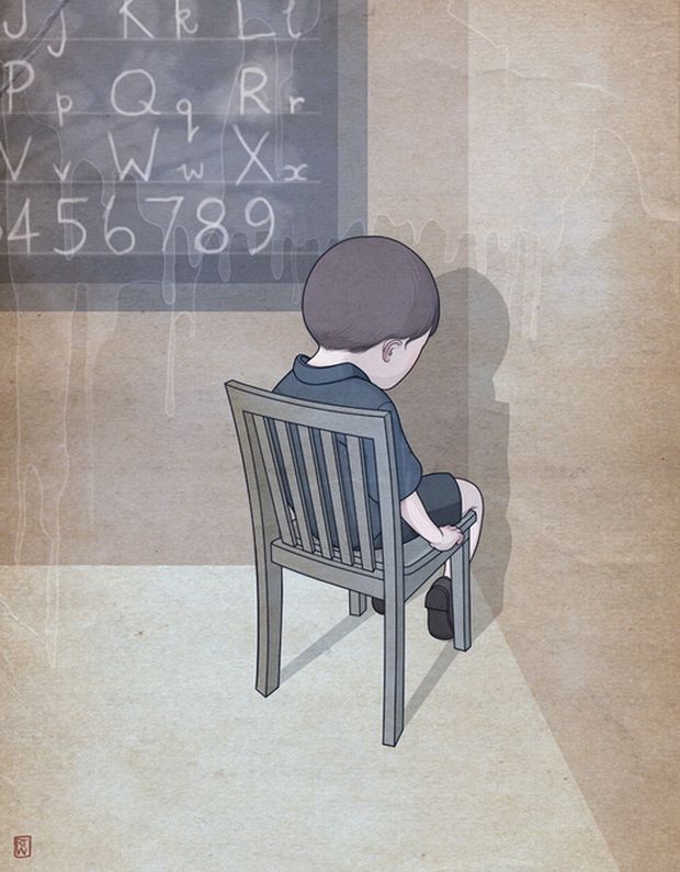 Character study illustration by Richard Wilkinson