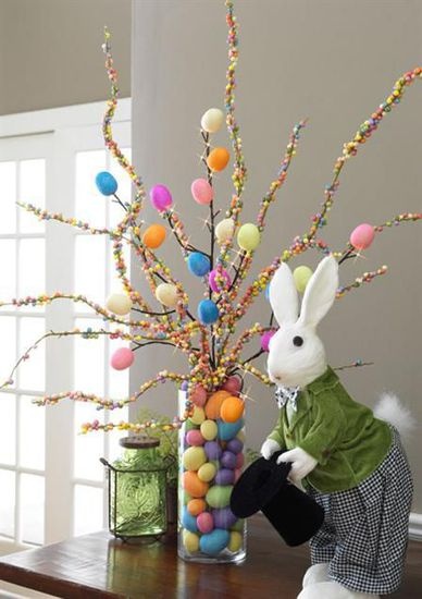 Easter shelf and corner styling