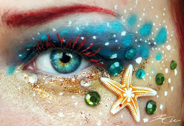 Bold color eye makeup by Svenja Schmitt