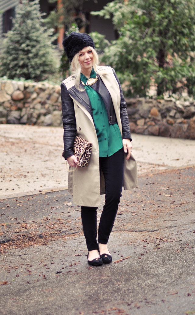 Emerald green evening look