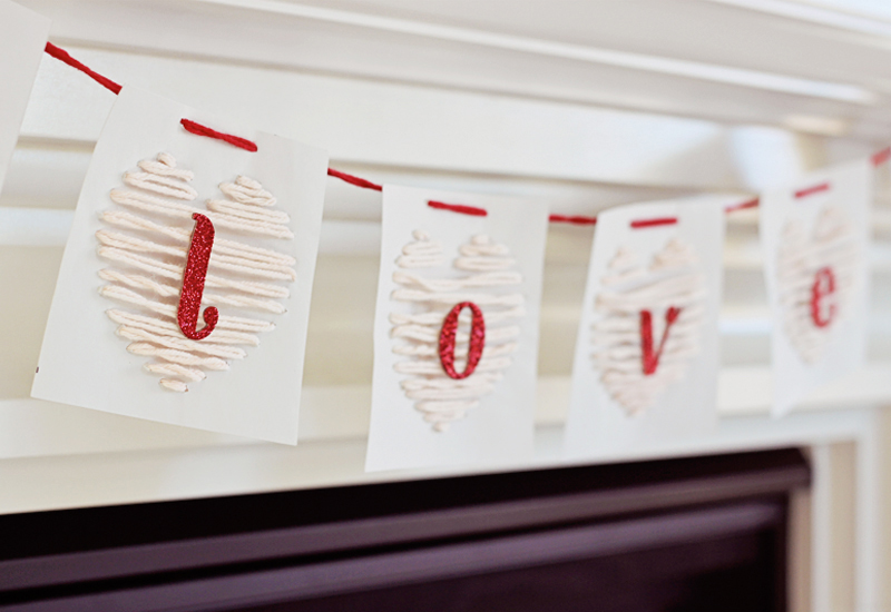Fabric scrap garland