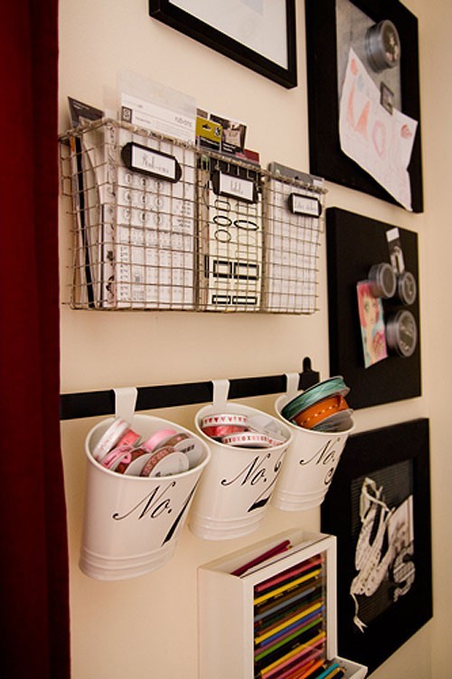 Styled workspace with organized supplies