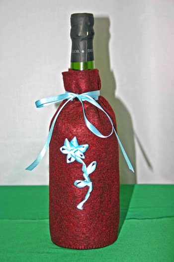 Handmade wine bottle decoration