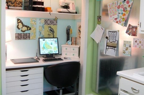 Styled closet office on a budget