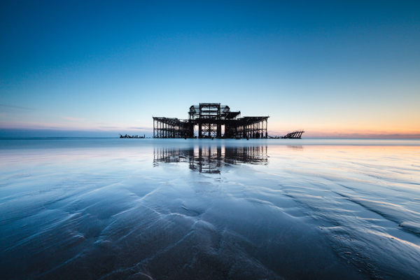 Decaying pier structure over the Channel, End of the Pier project