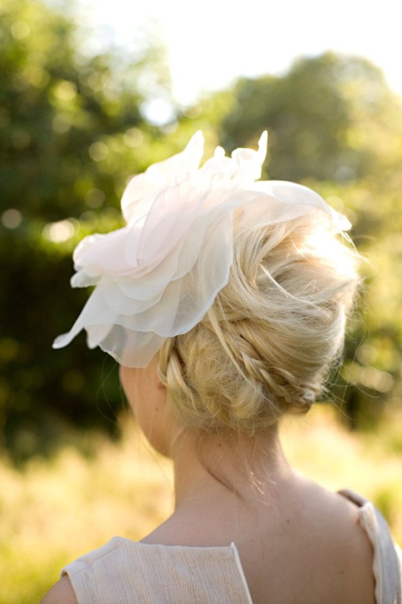 Low bridal chignon