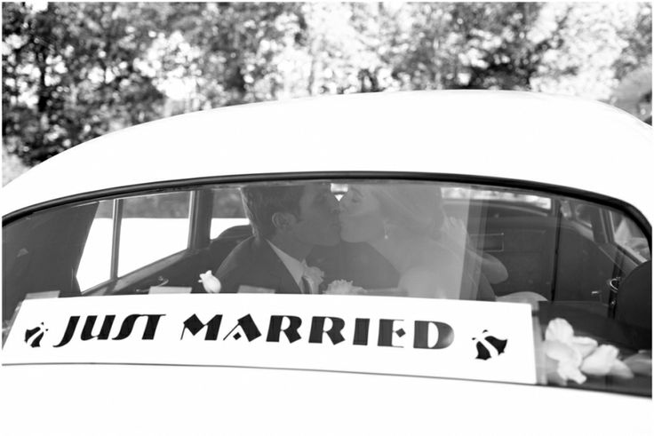 Black and white wedding couple outdoors