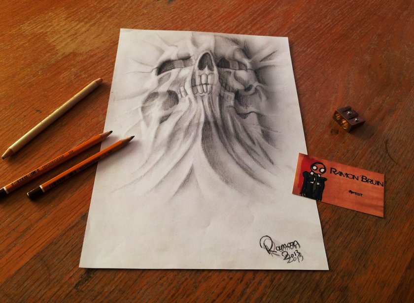 Optical illusionism paper piece