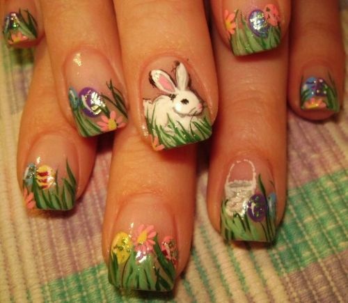 Wearable Easter nail design