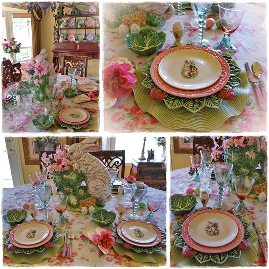 Spring Easter table center décor