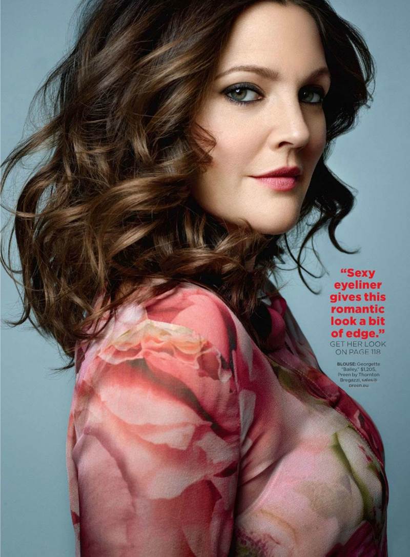 Drew Barrymore fashion portrait Lucky May 2013