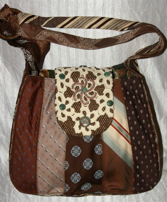 Neck tie bag craft idea